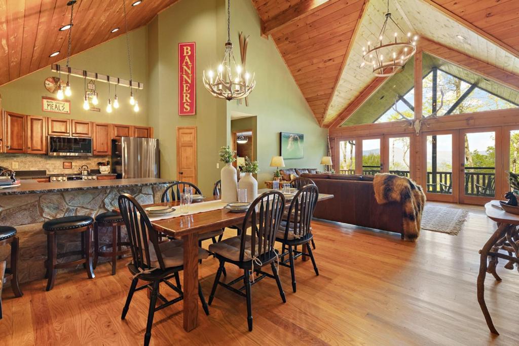 Lucky Bear Cabin Banner Elk Bagian luar foto